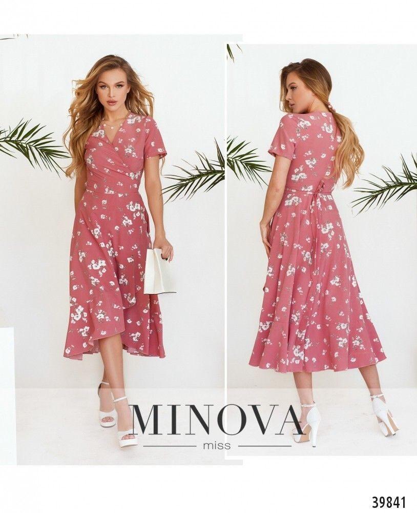 Платье 3152-розовый Minova