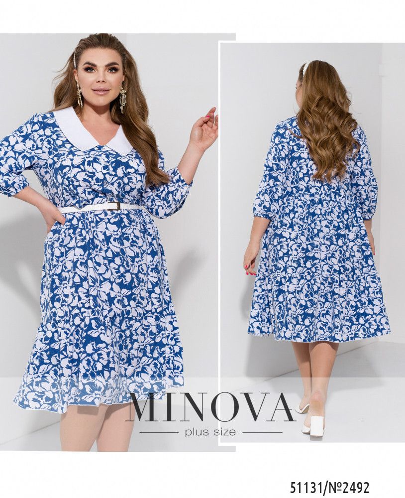 Платье 2492-джинс Minova