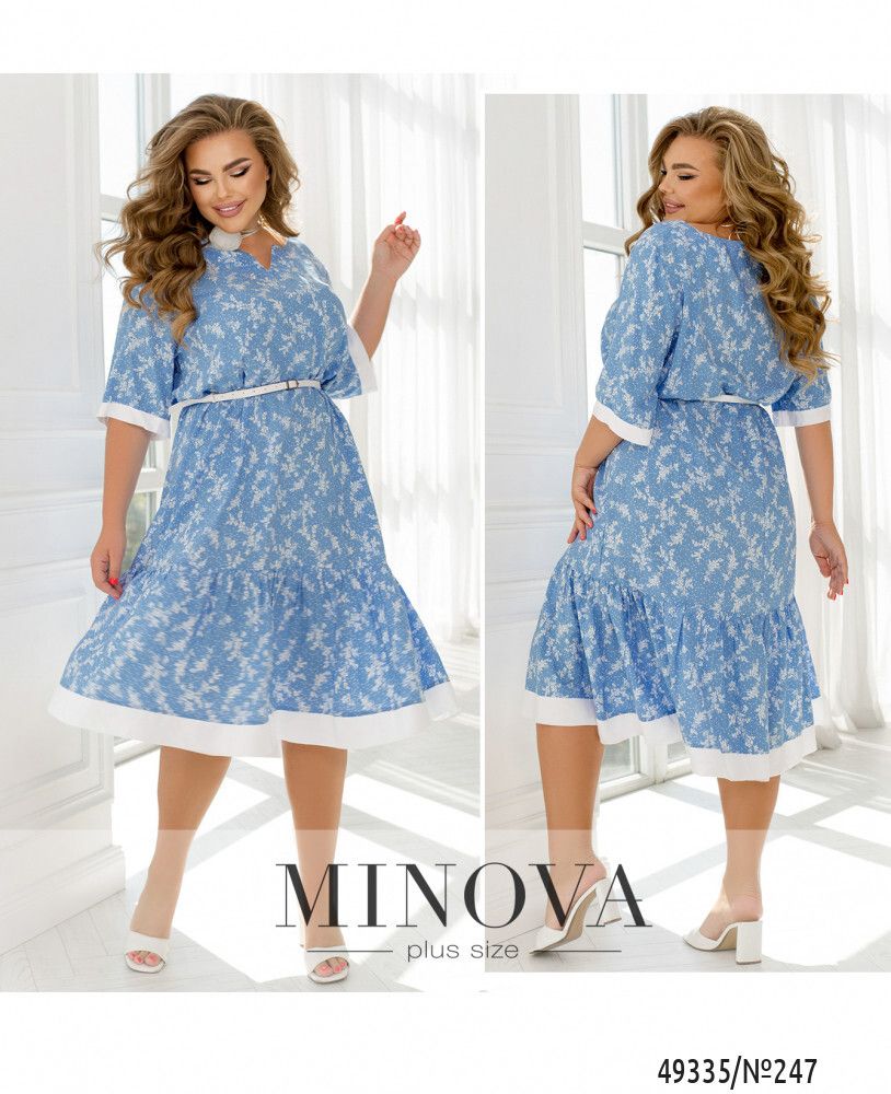 Платье 247-голубой Minova