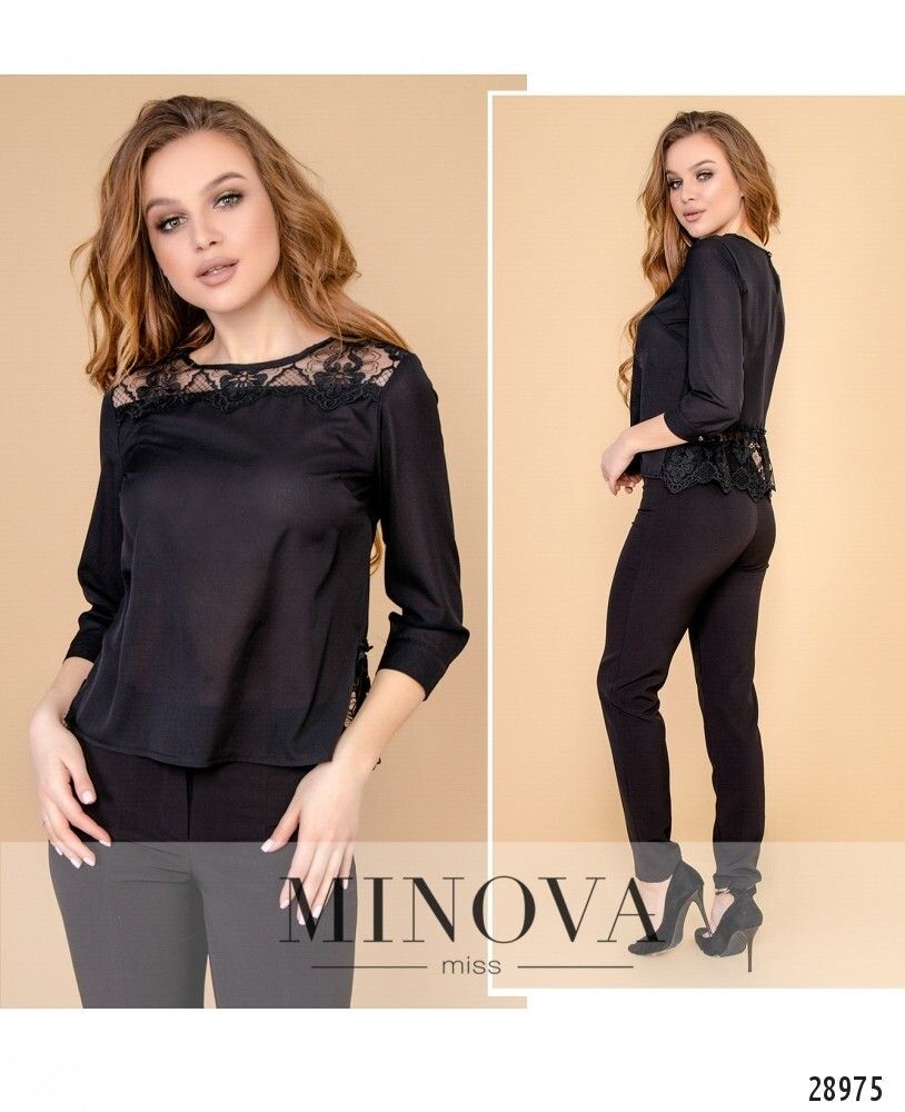 Блуза 4097-черный Minova