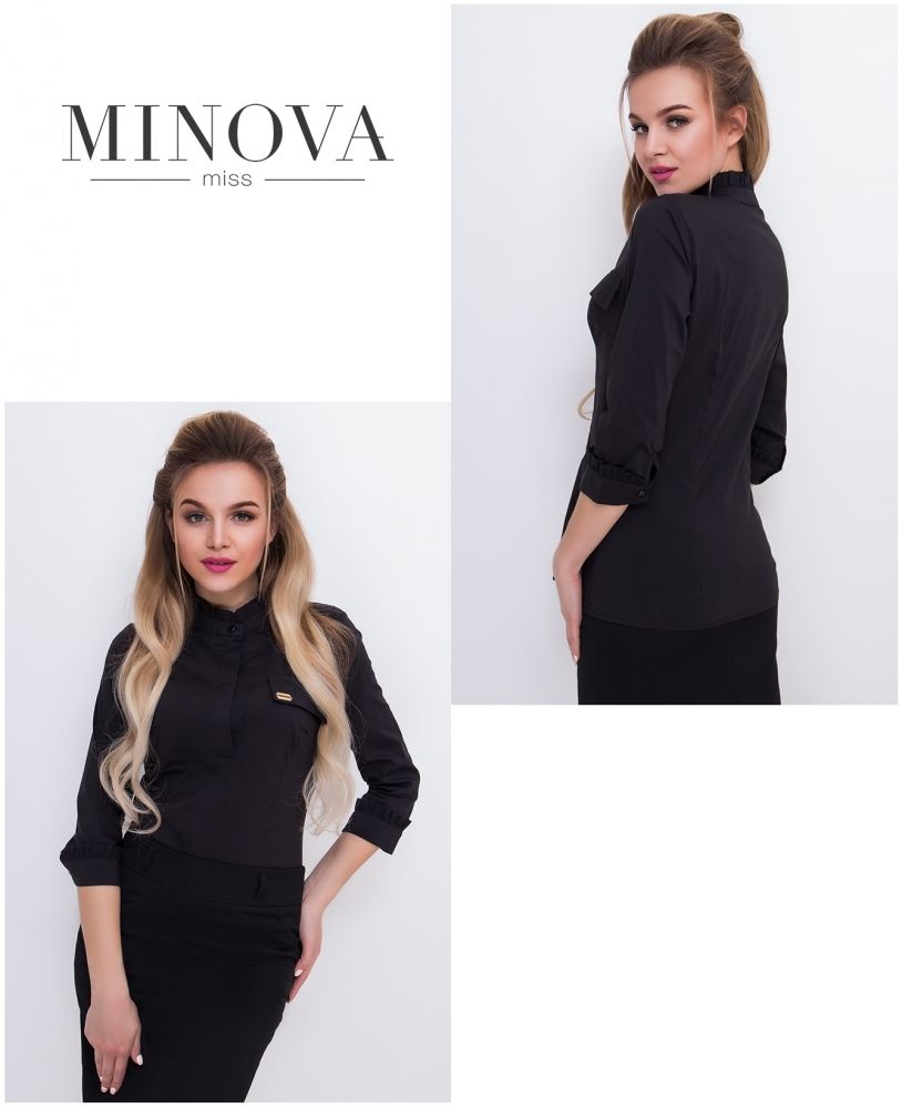 Блуза 1043-черный Minova