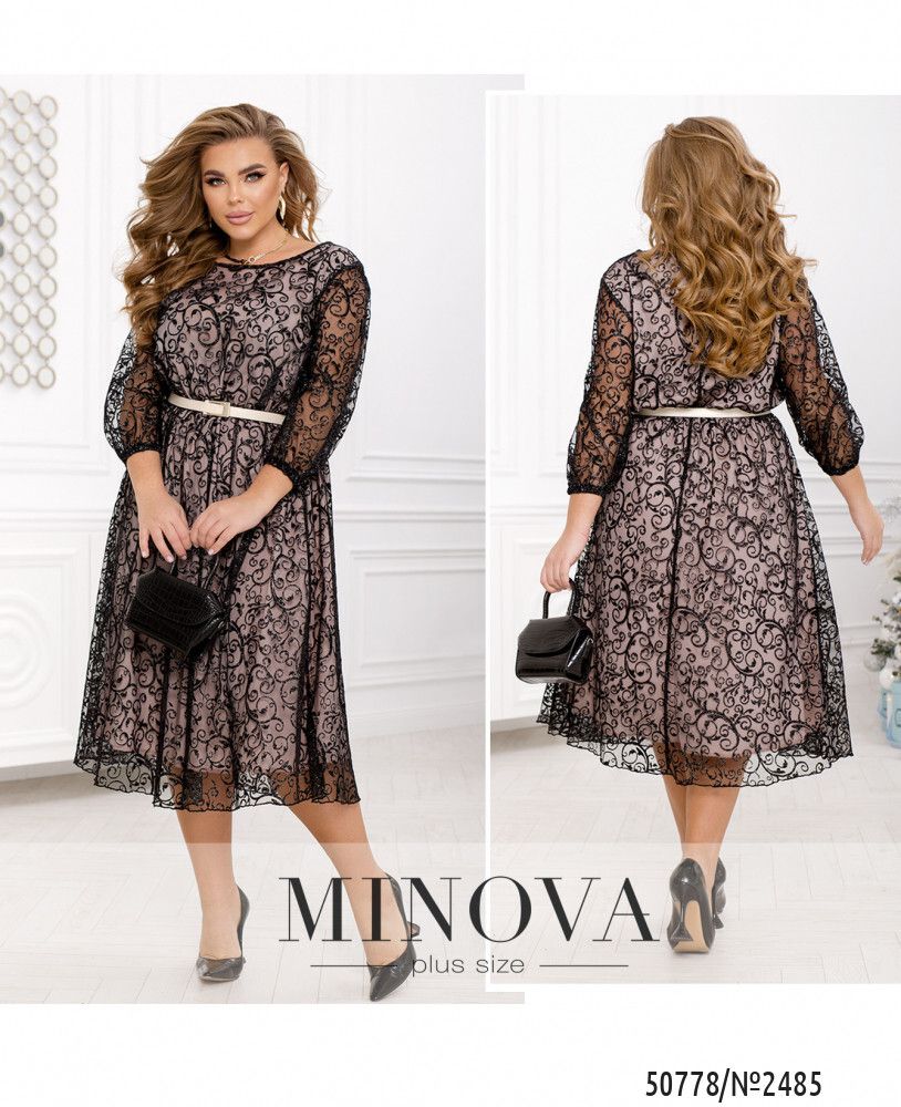 Платье 2485-черный Minova