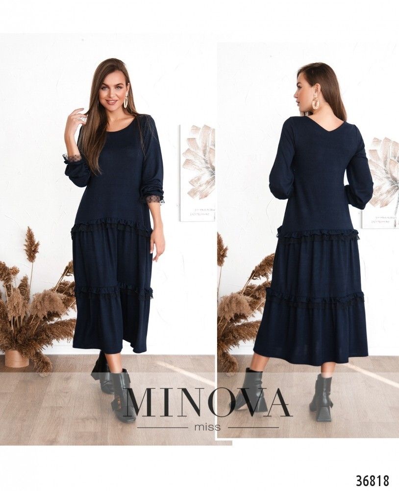 Платье 3130-темно-синий Minova