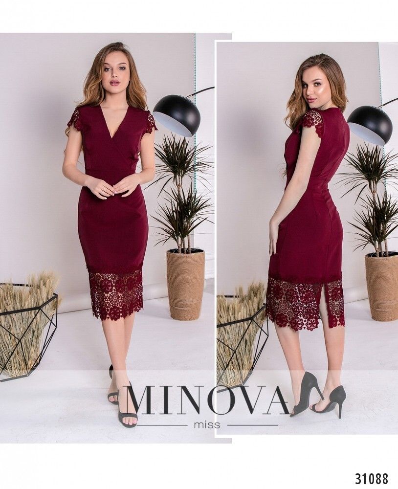 Платье 1082-марсала Minova