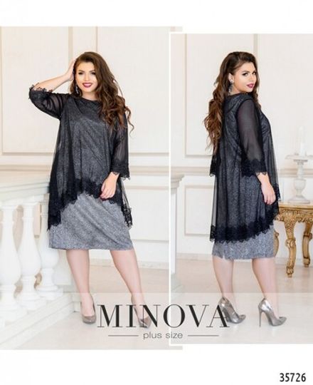 Платье 19-35-серебро Minova Фото 1
