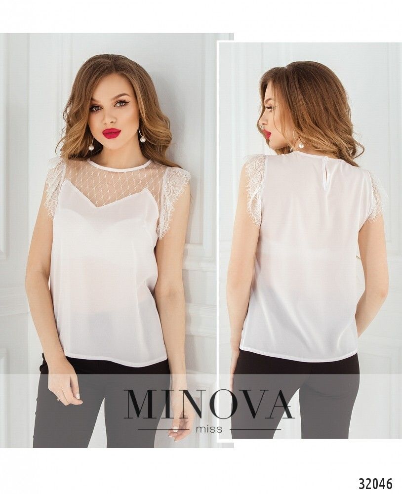 Блуза 4102-белый Minova