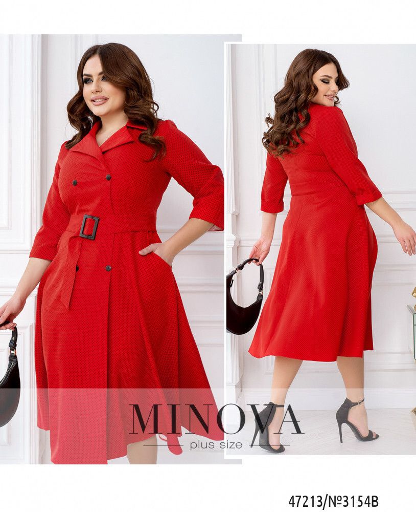 Платье 3154B-красный Minova