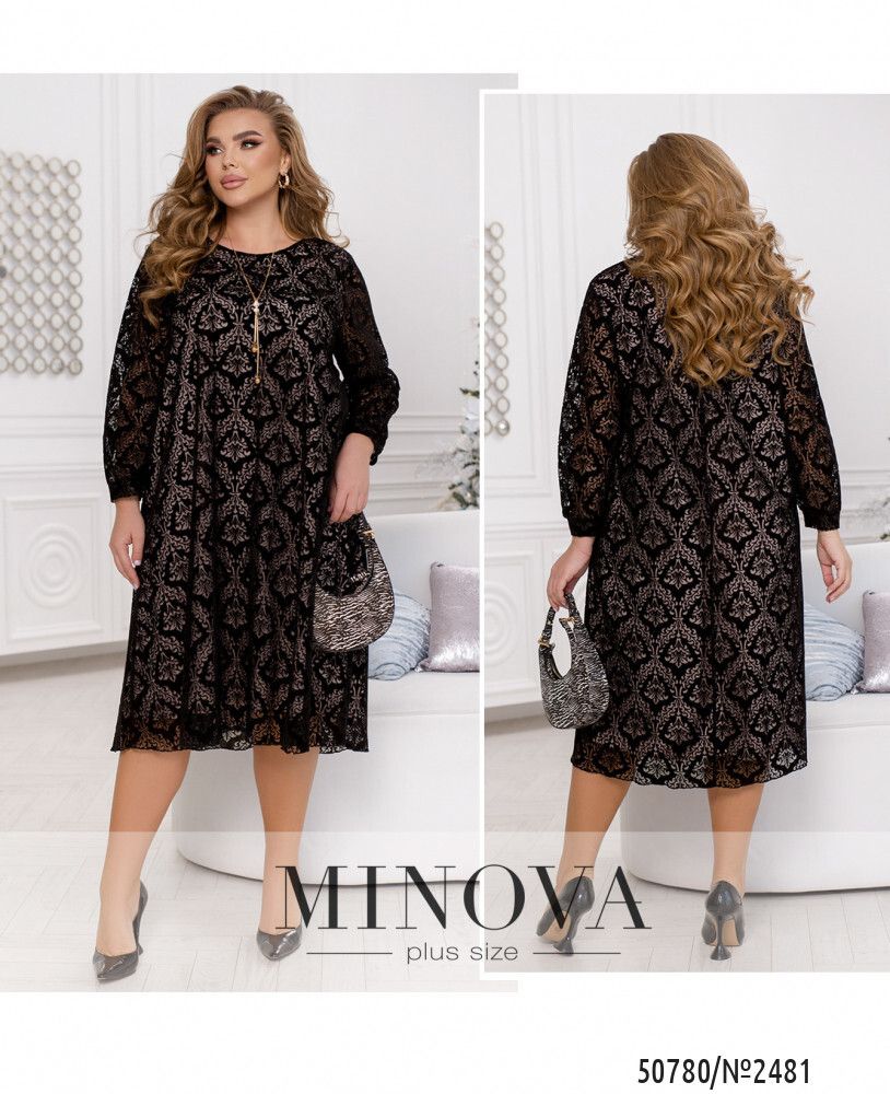 Платье 2481-черный Minova