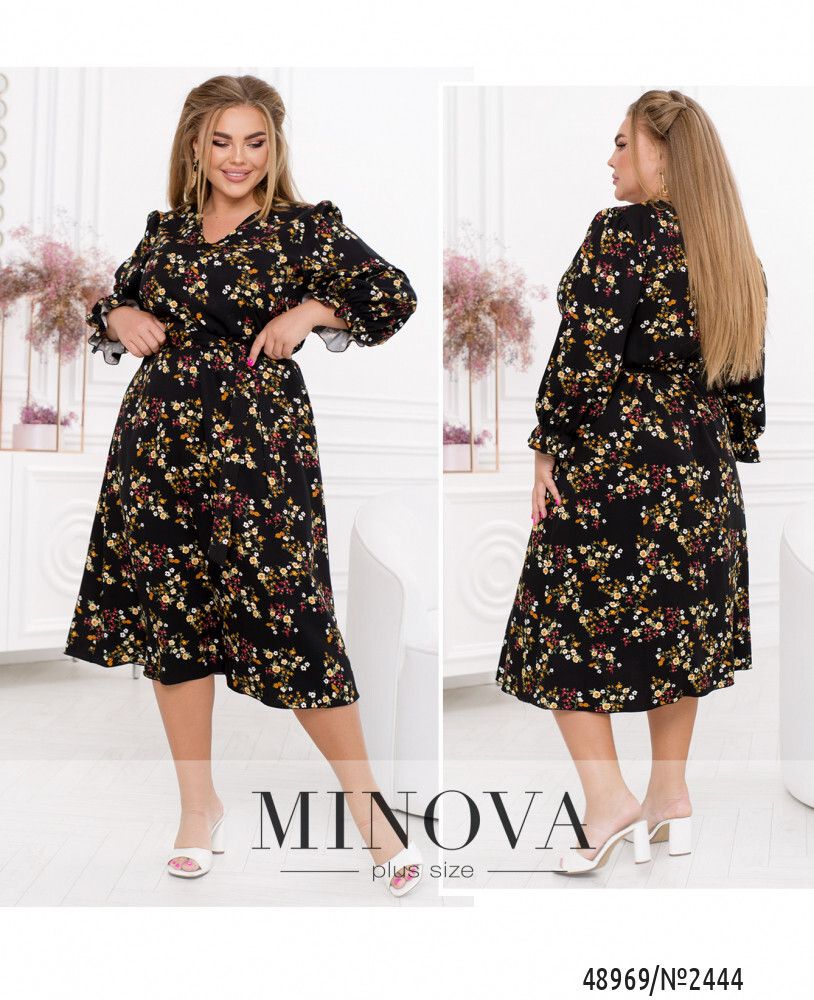 Платье 2444-черный Minova