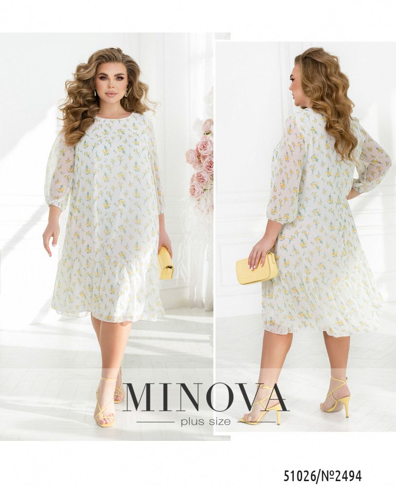 Платье 2494-белый Minova
