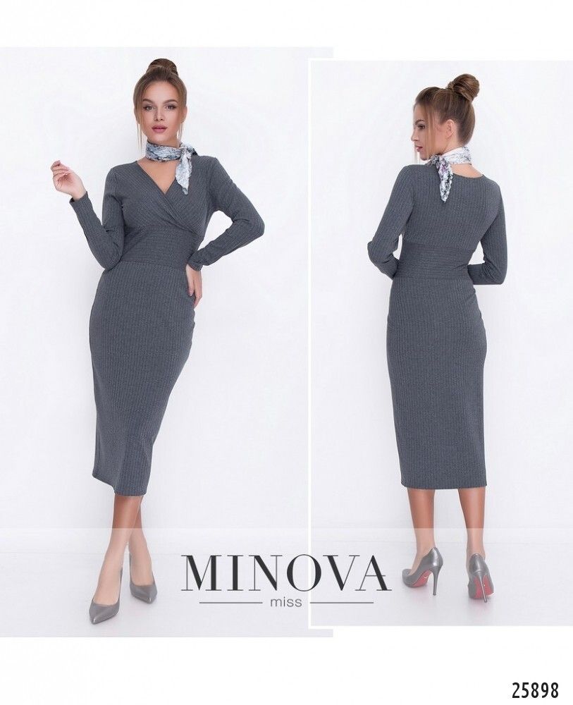 Платье 1117-серый Minova