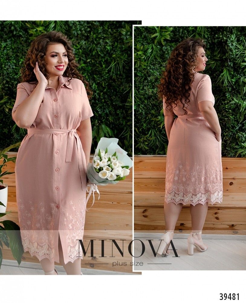 Платье 419-розовый Minova