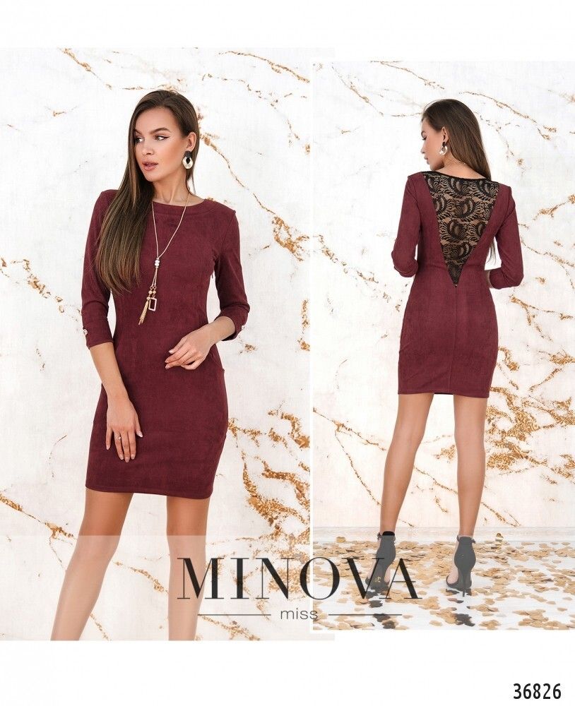 Платье 8621-бордо Minova