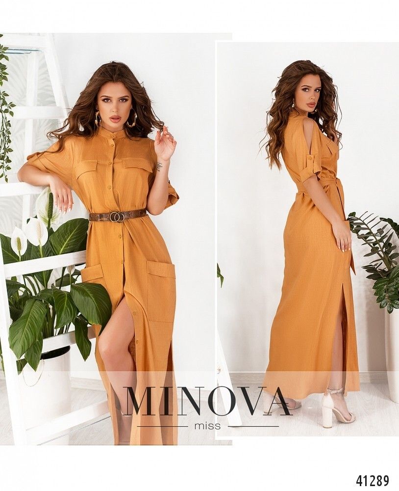 Платье 2018Н-горчица Minova