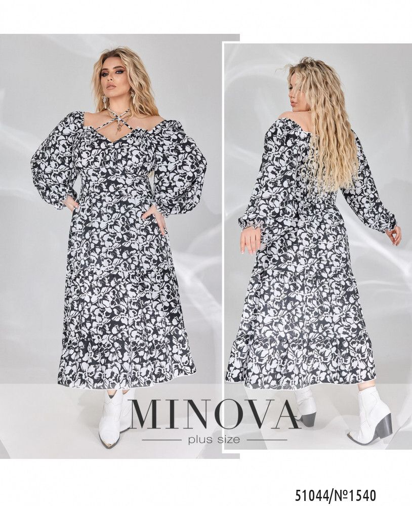 Платье 1540-черный Minova