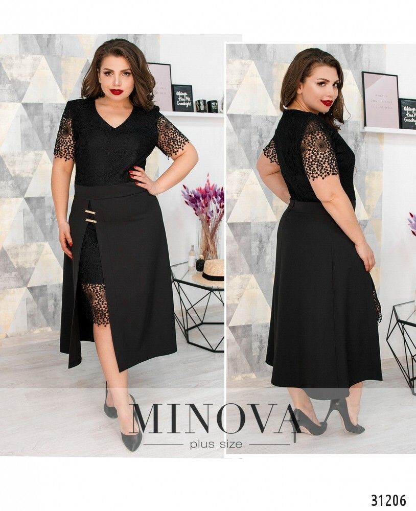 Платье 347-черный Minova