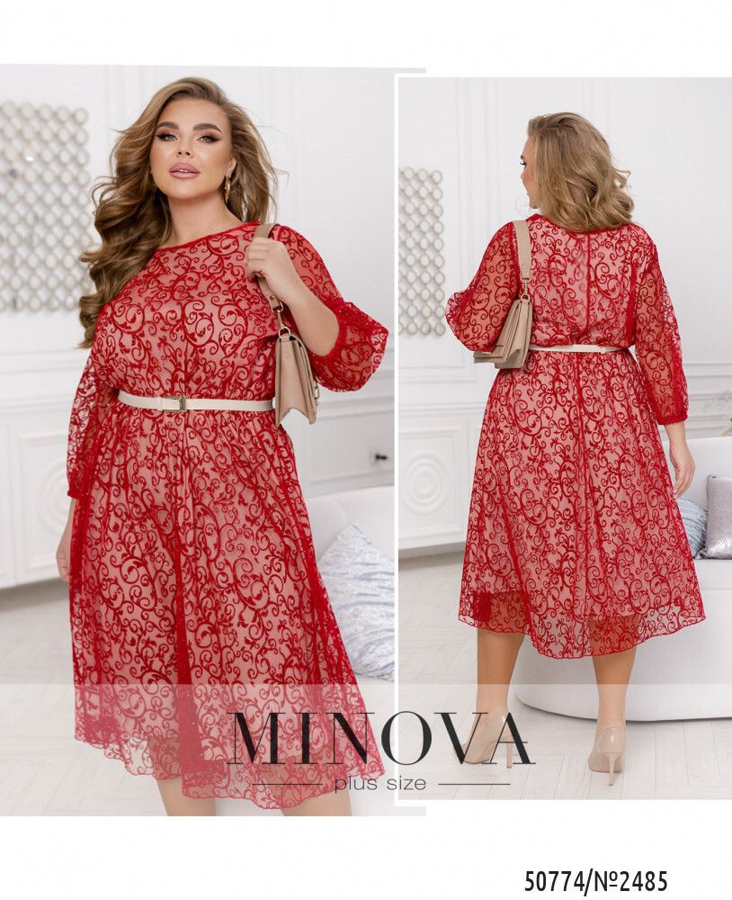 Платье 2485-красный Minova