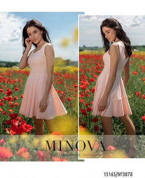 Платье 3078-персик Minova Фото 1