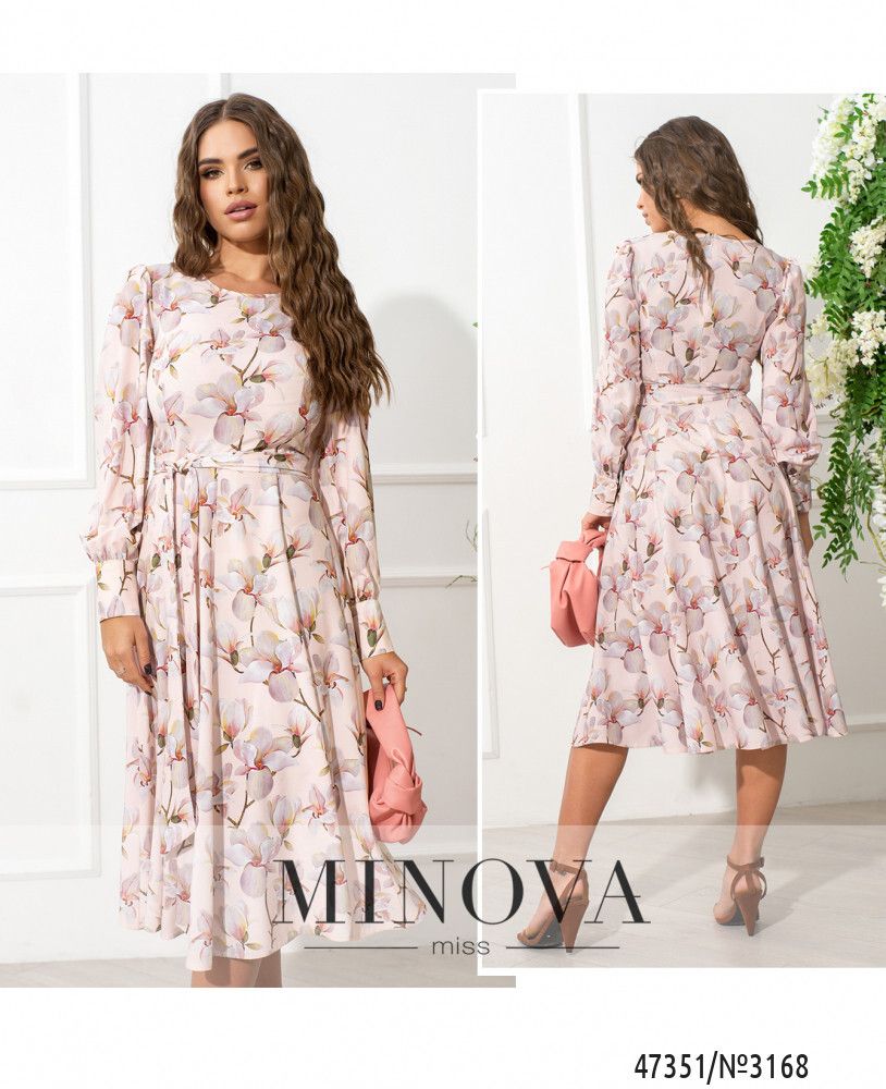 Платье 3168-пудра Minova