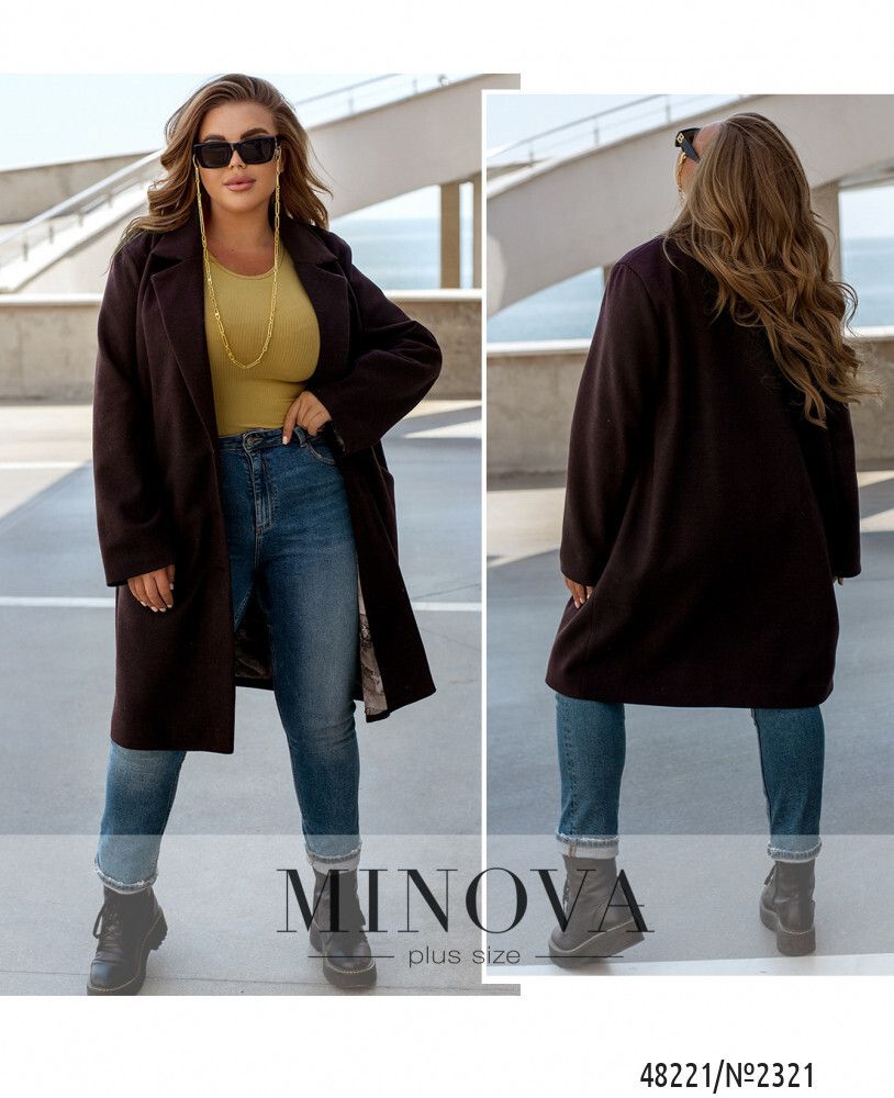 Пальто 2321-коричневый Minova