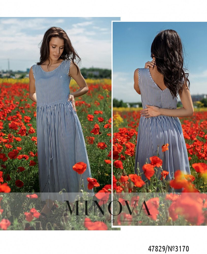 Платье 3170-Голубой Minova