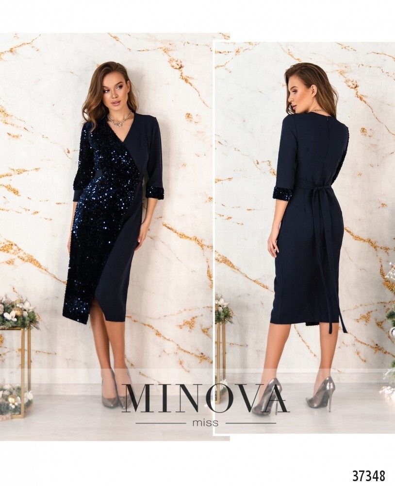 Платье 1152Н-синий Minova