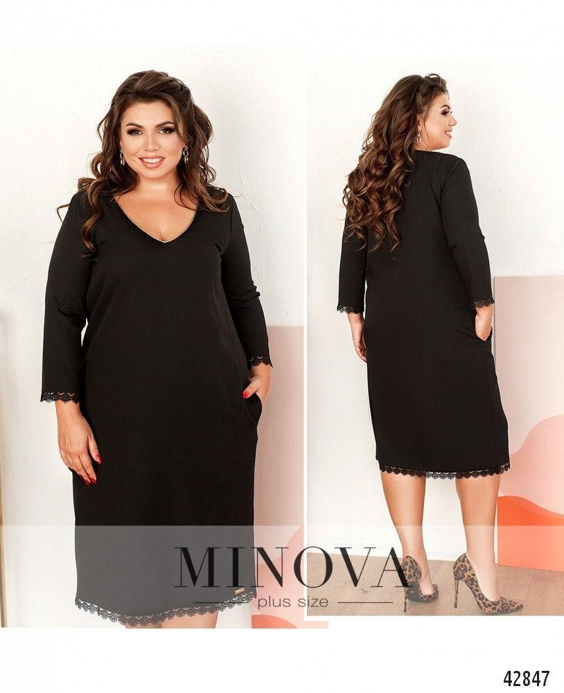 Платье 1073Б-чёрный Minova