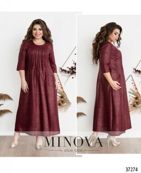 Платье 403Б-бордо Minova Фото 1