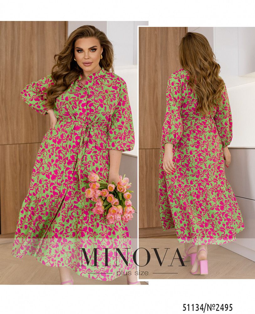 Платье 2495-салатовый Minova