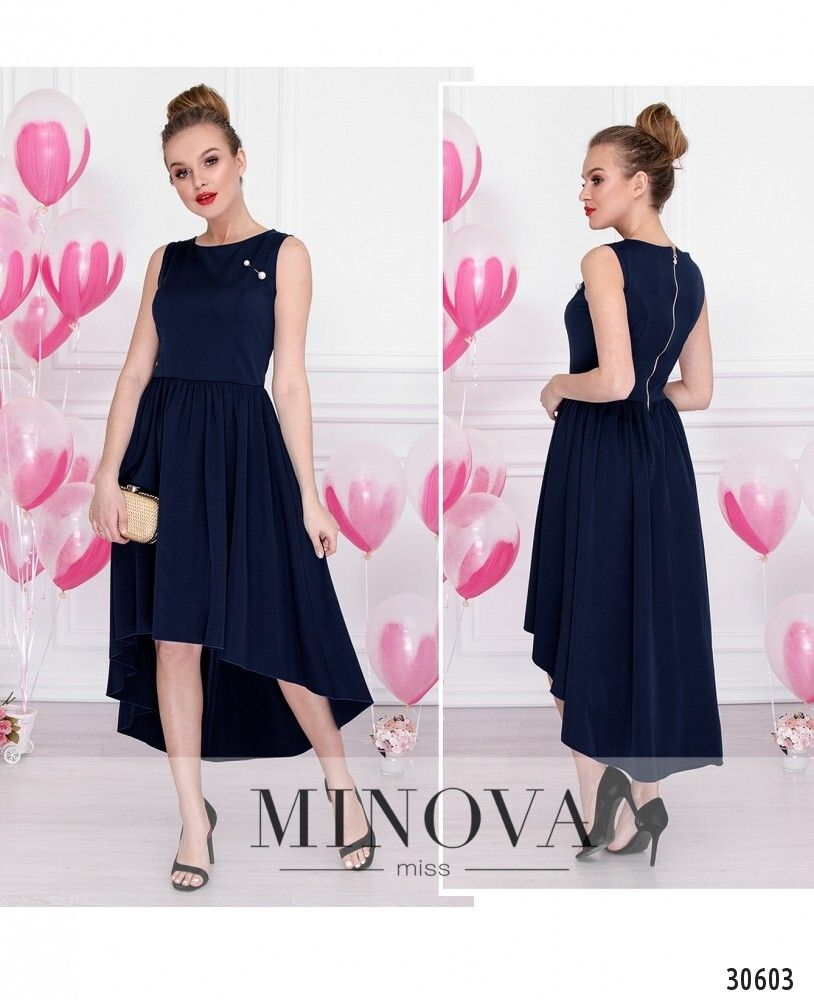 Платье 8584-темно-синий Minova