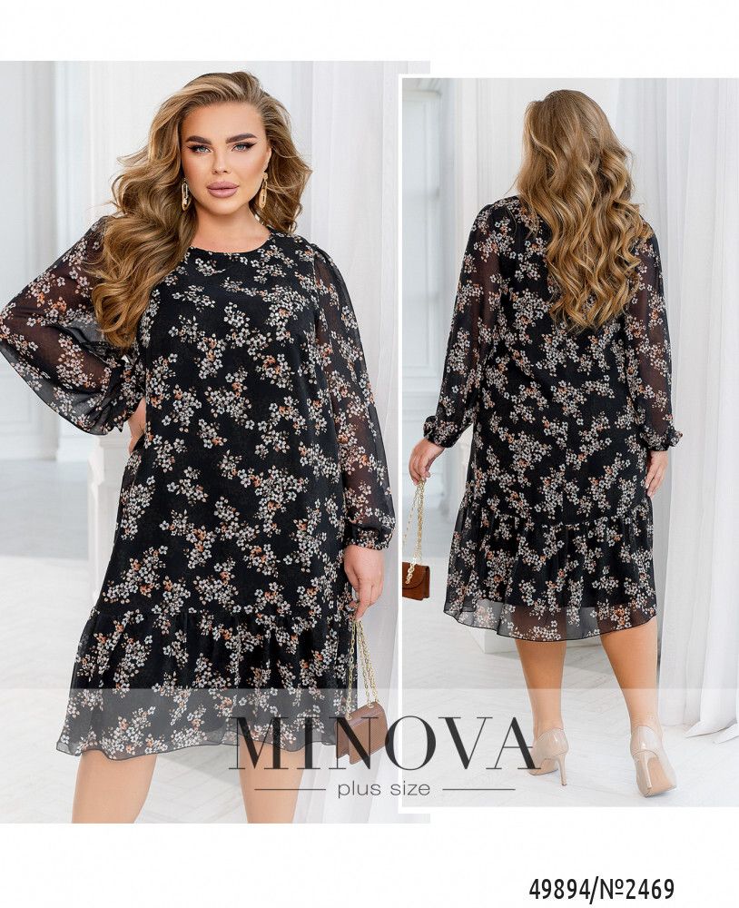 Платье 2469-черный Minova