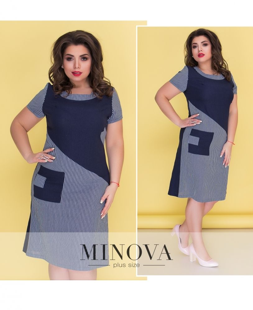 Платье 00278-синий Minova