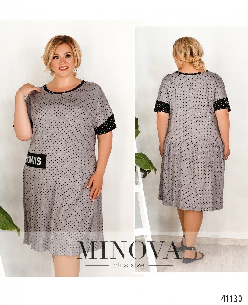 Платье 181-серый Minova