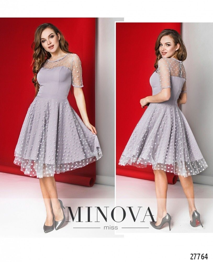 Платье 1069-серый Minova
