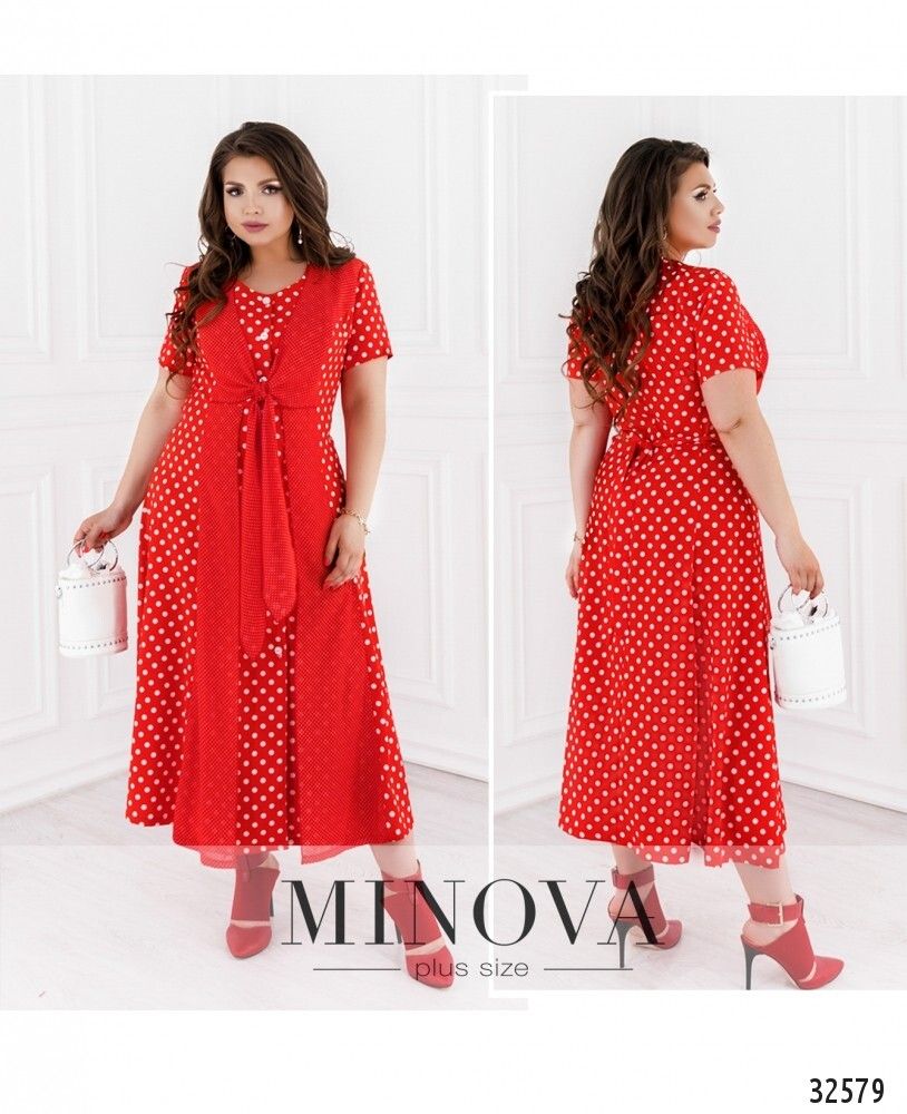 Платье 367-красный Minova