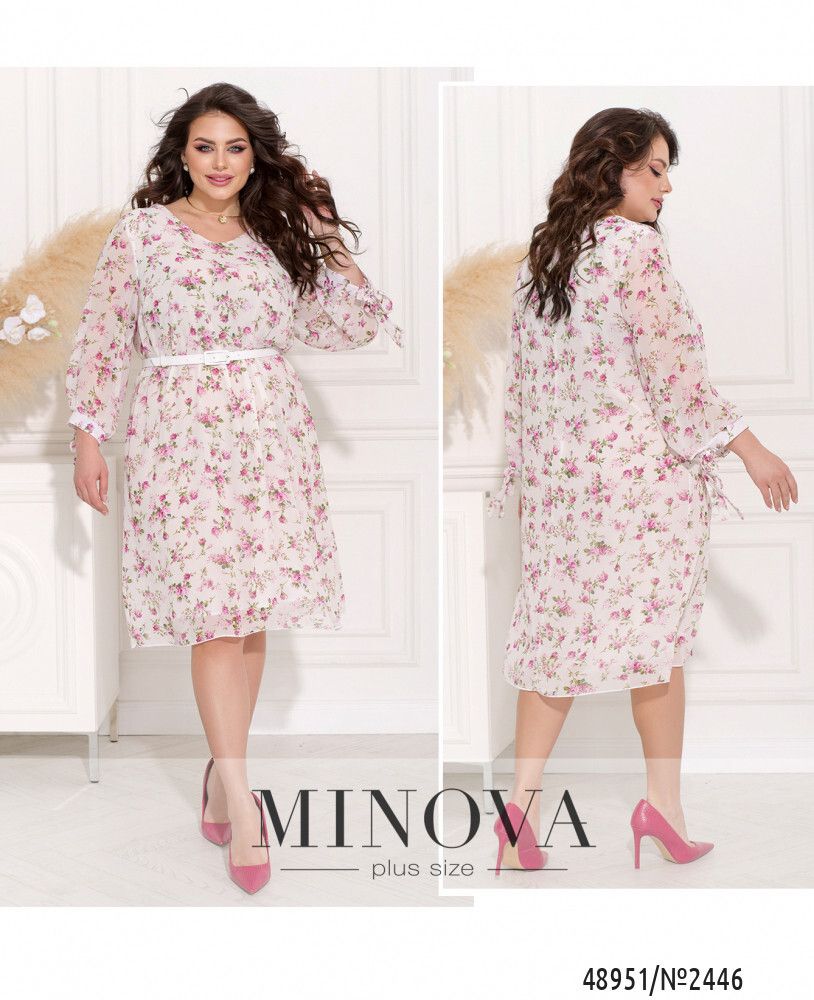 Платье 2446-белый Minova