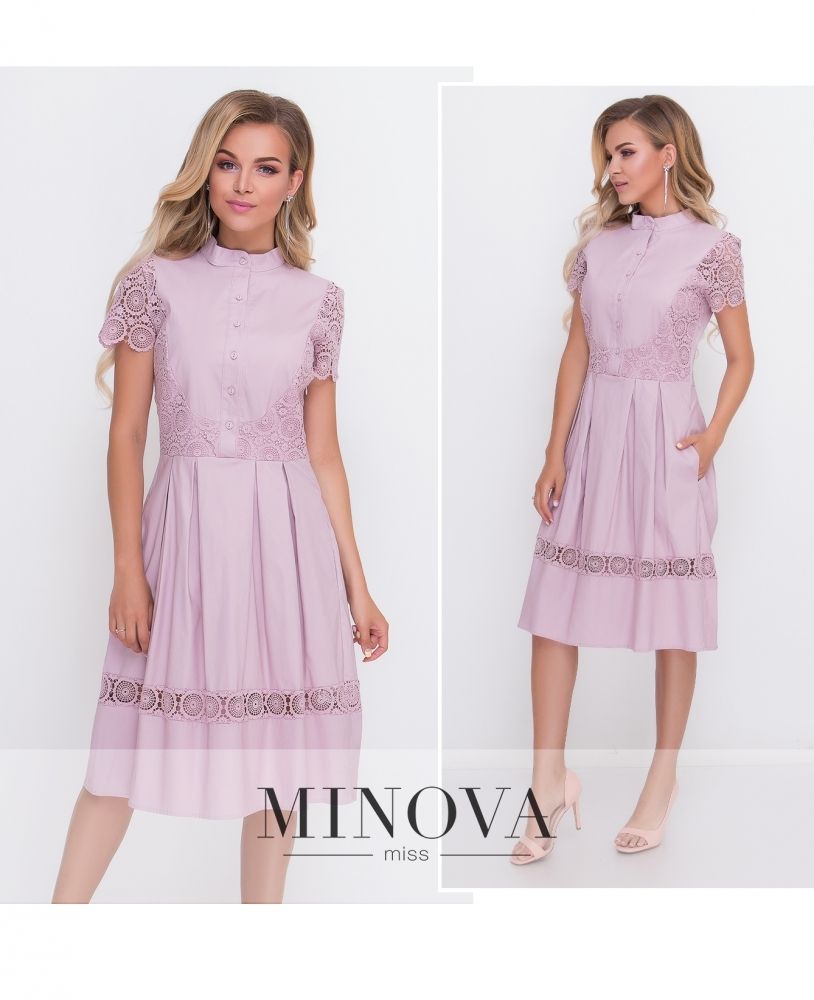 Платье 1098-3-пудра Minova
