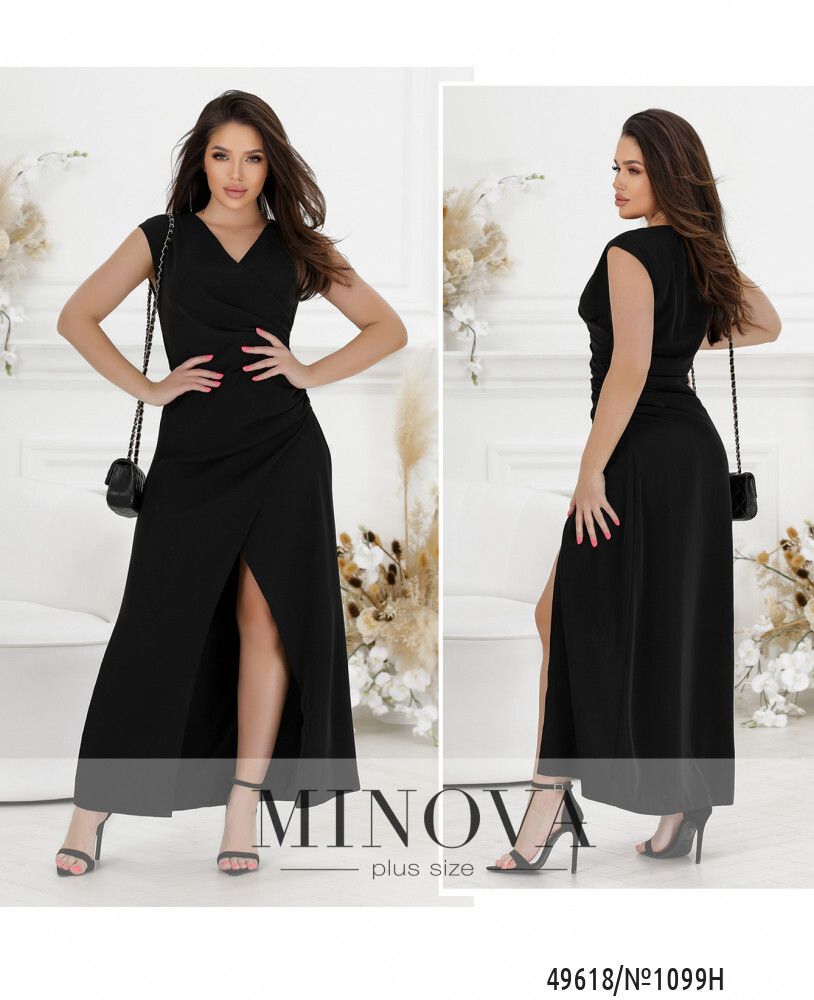 Платье 1099Н-черный Minova
