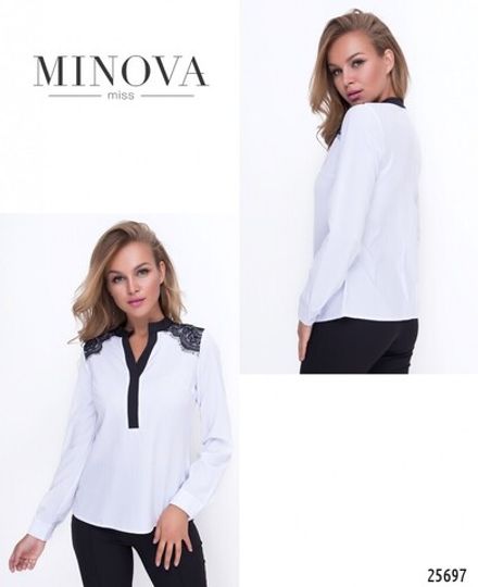 Блуза 1113-белый Minova Фото 1