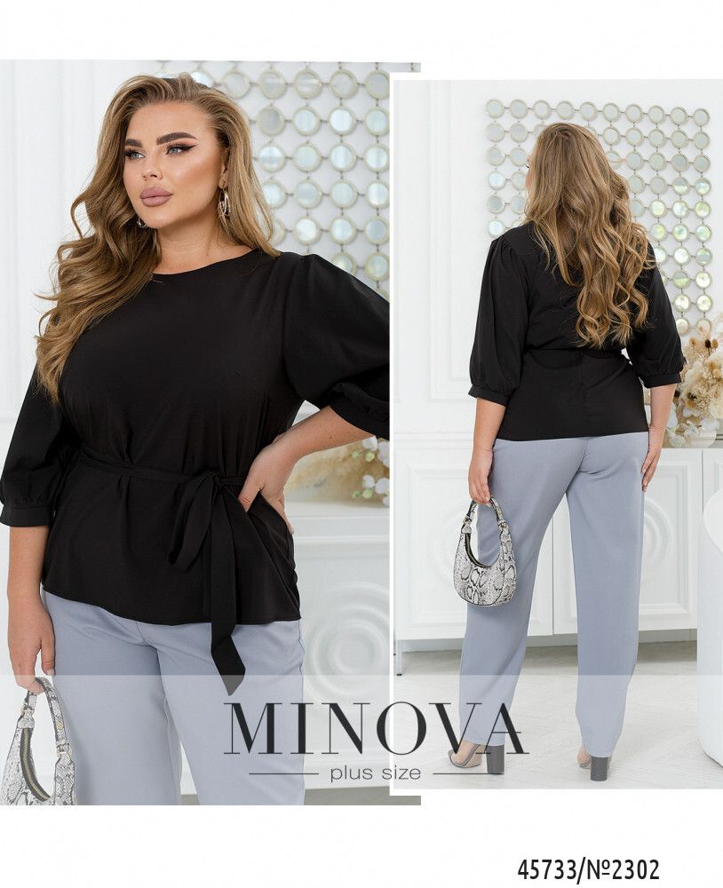 Блуза 2302-черный Minova