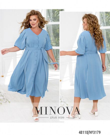 Платье 3179-голубой Minova Фото 1
