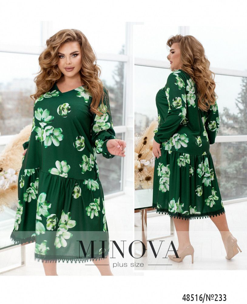 Платье 233-Зеленый Minova