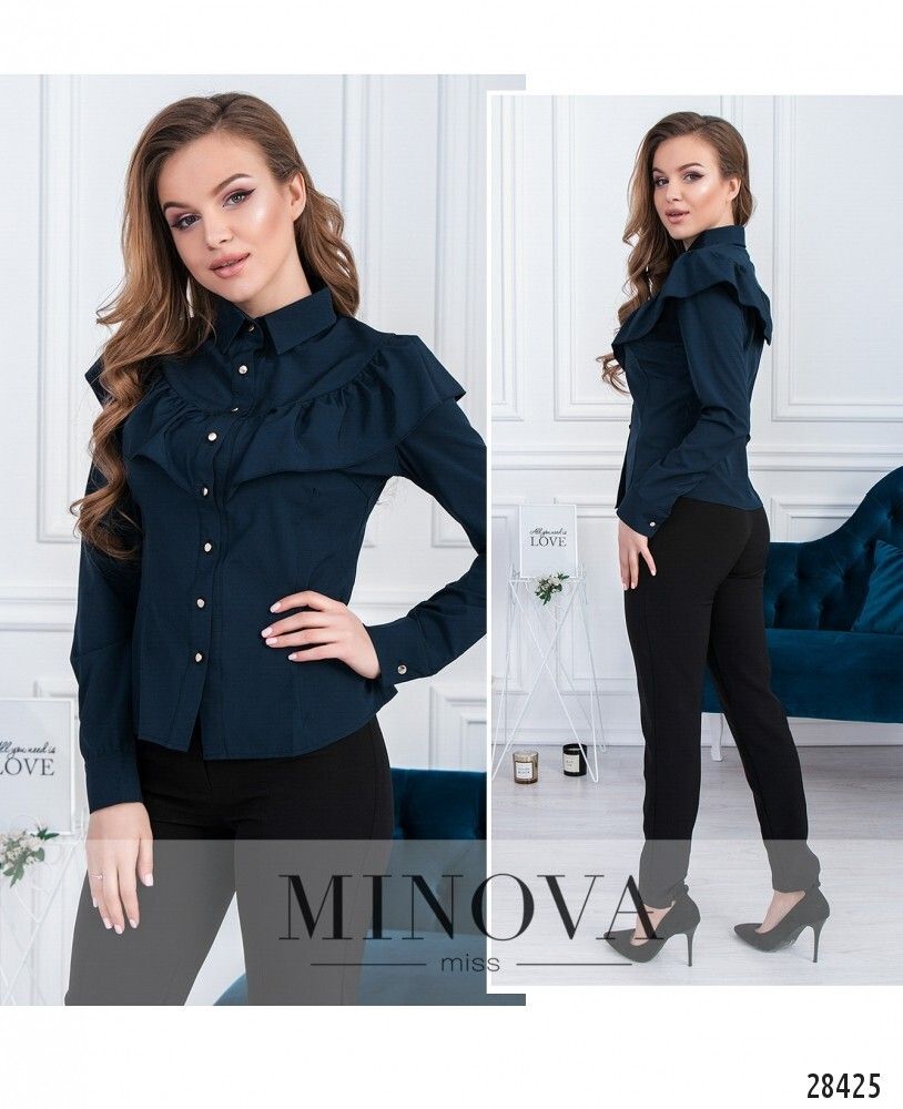 Блуза 1031-синий Minova