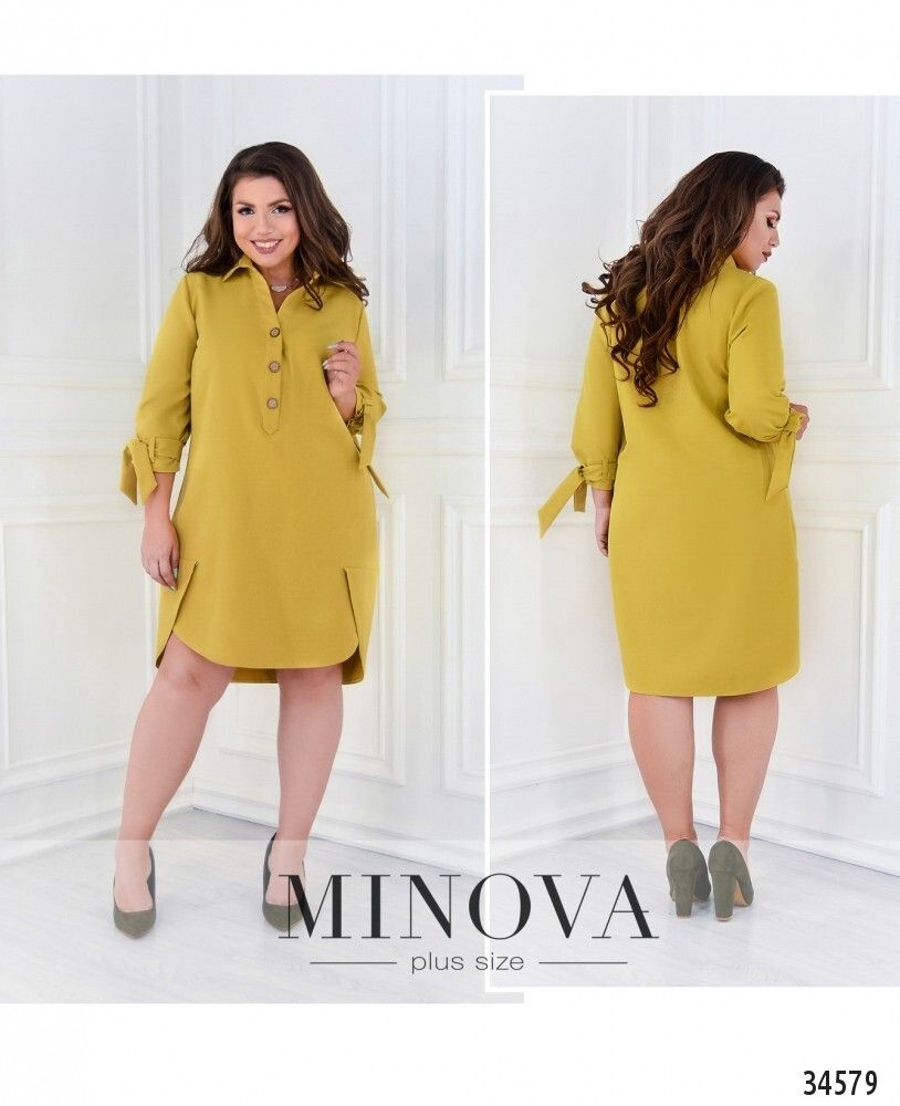 Платье 3127Б-горчичный Minova