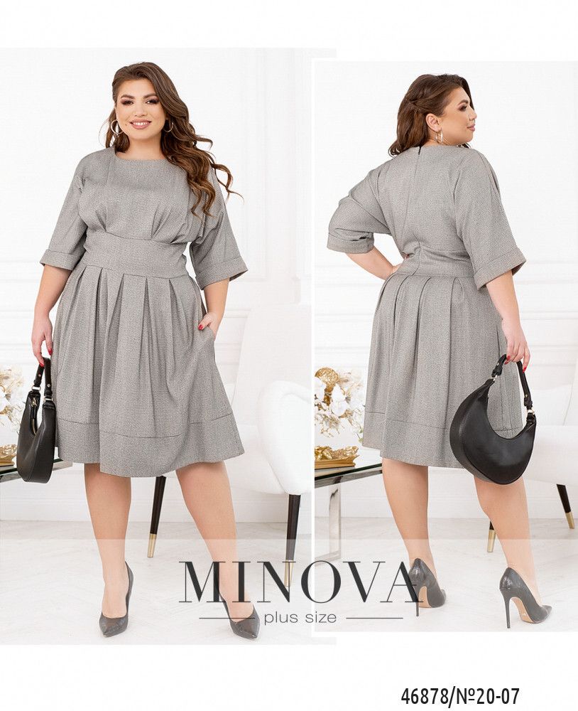Платье 20-07-Светло-серый Minova