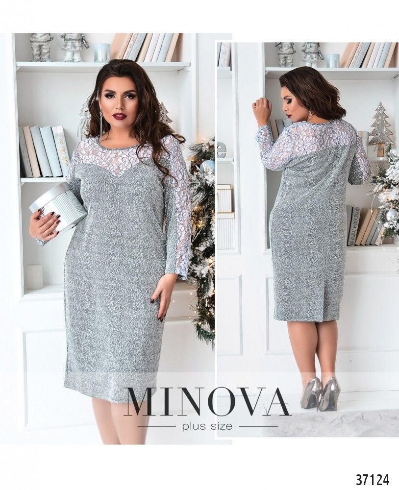 Платье 149Б-серый Minova
